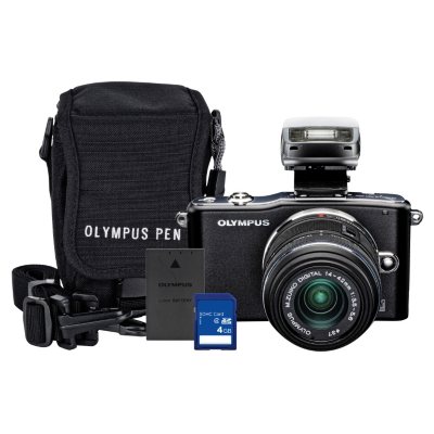 Olympus E-PM1 12.3MP Mirrorless Camera - Black