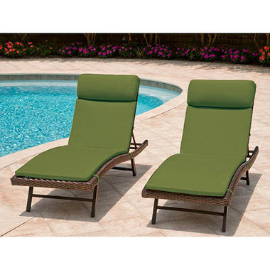 Heritage 2-Pack Chaise Cushion with Premium Sunbrella®