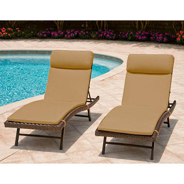Heritage 2-Pack Chaise Cushion with Premium Sunbrella®