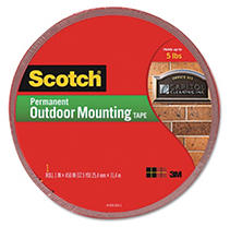 Scotch - Exterior Weather-resistant Double-sided Tape, 1&quot; X 450&quot; -  Gray W/red Liner