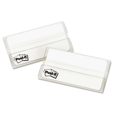 Post-it® Durable File Tabs - 3" x 1 1/2" - White - 50 pk.