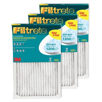 Filtrete Allergen Reduction Filters 24" x 24" x 1" 3 Pack