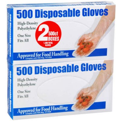UPC 051386155006 product image for Disposable Poly Gloves - 1,000 Gloves | upcitemdb.com
