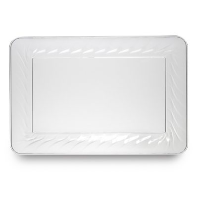 10" x 14" Medium Oblong Swirl Trays - 12 pk.