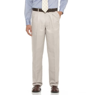 Mens Microfiber Expander Straw Dress Slacks