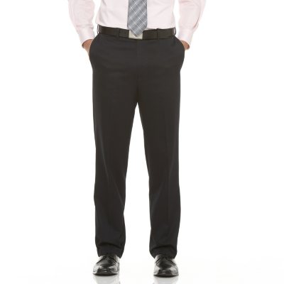 Mens Casual Expander Waist Black Pants