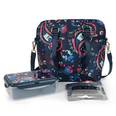 UPC 061282007354 product image for Dabney Lee Insulated Lunch Tote-Navy Paisley | upcitemdb.com