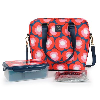 UPC 061282007385 product image for Dabney Lee Insulated Lunch Tote- Red Poppies | upcitemdb.com