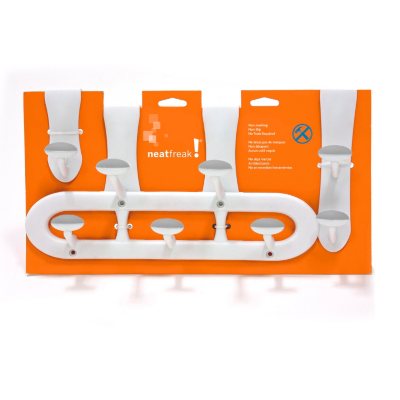 Neatfreak Set of 3 Single Double 5-Peg Non-Slip Hooks