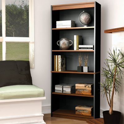 Bestar Innova HomePro 92000 Bookcase, Tuscany Brown/Black