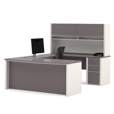 Bestar - OfficePro 93000 U-Shaped desk - Slate & Sandstone