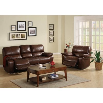 Carlson Leather Sofa & Recliner Set