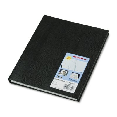 Blueline - NotePro Undated Daily Planner, 11 x 8-1/2 - Black