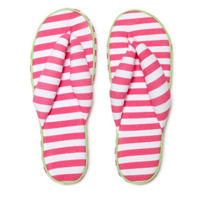 Women's June & Daisy Cotton Soft Sole Flip Slipper - Stripe