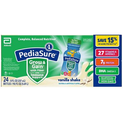 UPC 070074534442 product image for PediaSure Grow & Gain Nutritional Shake with Fiber for Kids, Vanilla (8 fl. oz,  | upcitemdb.com