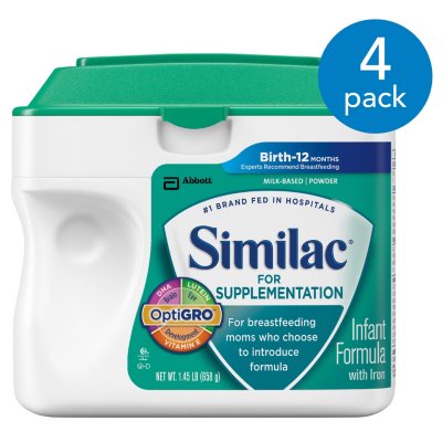 UPC 070074630137 product image for Similac for Supplementation Infant Formula, 92.8 oz. - 4 pk. | upcitemdb.com