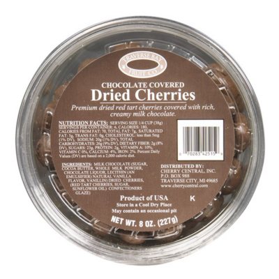 Traverse Bay Chocolate Covered Dried Cherries (8 oz., 12 pk.)