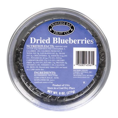 Traverse Bay Dried Blueberries (8 oz., 12 pk.)