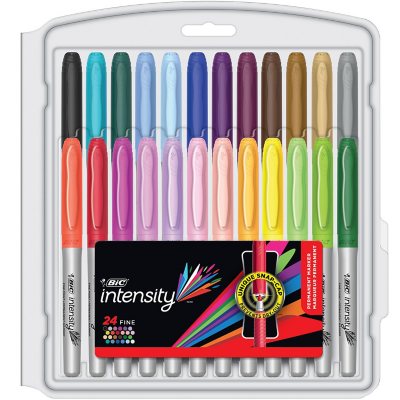 UPC 070330332263 product image for BIC Intensity Fashion Permanent Markers, Fine Point, Assorted Colors, 24 Count | upcitemdb.com