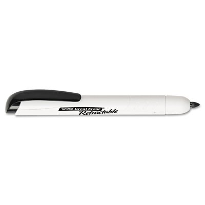 UPC 070330340435 product image for BIC Retractable Low Odor Dry Erase Marker, Black (Chisel Tip) | upcitemdb.com