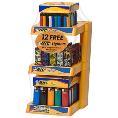 BIC 3-Tier Display +12 Free Lighters