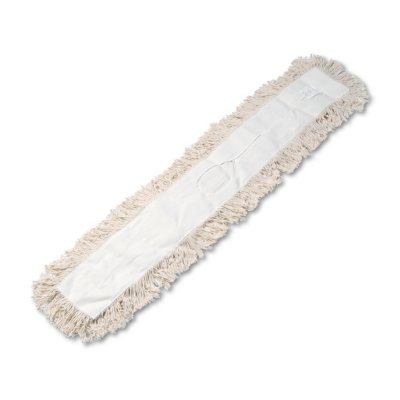 Unisan - Industrial Dust Mop Head, Hygrade Cotton, 48w x 5d -  White