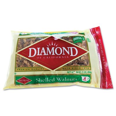 Diamond of California Shelled Walnuts -1 lb. bags