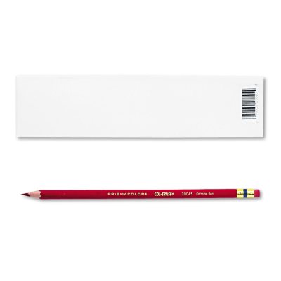 Prismacolor - Col-Erase Pencil with Eraser, Carmine Red - 12 Pencils