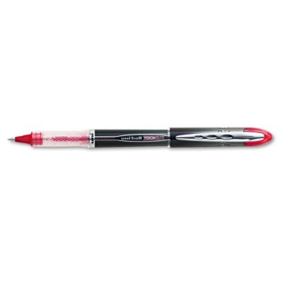 uni-ball - Vision Elite Roller Ball Stick Waterproof Pen, Red Ink - Super Fine
