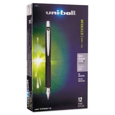 uni-ball - Jetstream RT Roller Ball Retractable Waterproof Pen, Black Ink - Bold