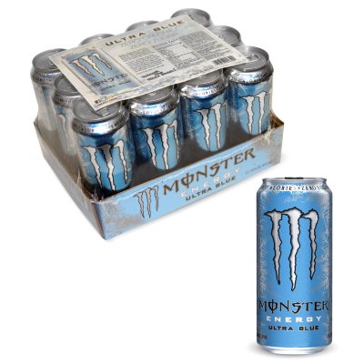 Monster Ultra Blue Energy Drink - 16 oz. cans - 12 pk.