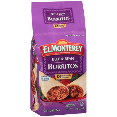 El Monterey® Beef & Bean Burritos - 5 oz. - 18 ct.