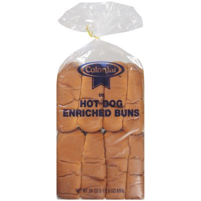 Colonial 6" Top Sliced Hot Dog Buns -16 ct.