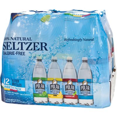 Polar Seltzer Variety Pack - 1L bottles - 12 pk.