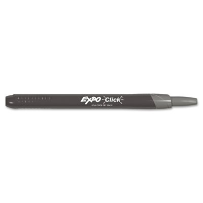 EXPO - Click Dry Erase Markers, Fine Tip, Black - 12 Pack