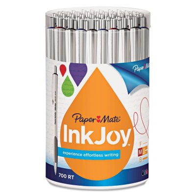 Paper Mate - InkJoy 700 RT Ballpoint Pen, 1.0 mm Medium Point -  18 Black/12 Blue/6 Red
