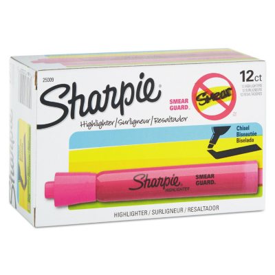 Sharpie Accent - Accent Tank Style Highlighter, Chisel Tip, Pink - 12 ct.