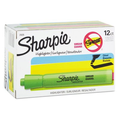 Sharpie Accent - Accent Tank Style Highlighter, Chisel Tip, Fluorescent Green - 12 ct.