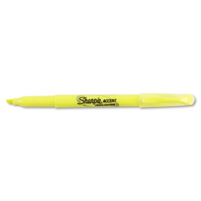 Sharpie - Accent Pocket Style Highlighter, Chisel Tip, Yellow - 12 ct.