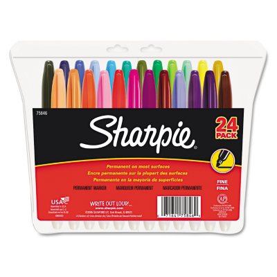 Sharpie - Permanent Markers, Fine Point, Assorted - 24 per Pack