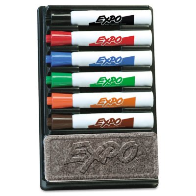 EXPO - Dry Erase Marker Organizer, Chisel Tip, Assorted - 6 per Pack