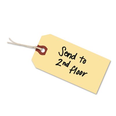 Avery - Shipping Tags, Paper/Twine, 4 3/4 x 2 3/8, Manila, 1,000 Pack