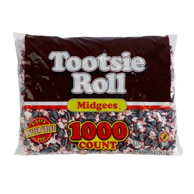 Tootsie Roll Midgees Chocolate Chewy Candy - 1000 ct.