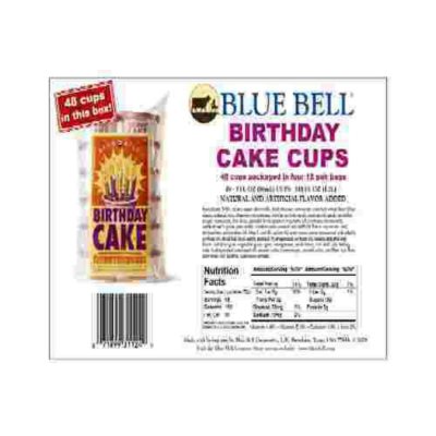 Club Bakery Birthday Cakes on Blue Bell   Birthday Cake Cups   48 3oz   Sam S Club