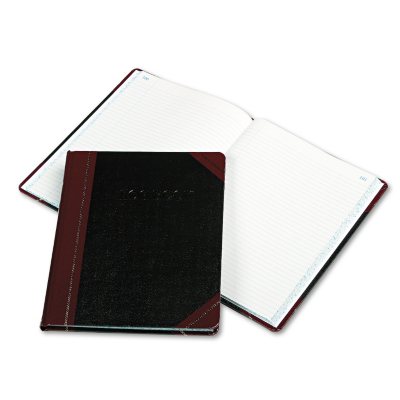 Boorum & Pease - Log Book, Record Rule, Black/Red Cover, 150 Pages - 10 3/8" x 8 1/8"