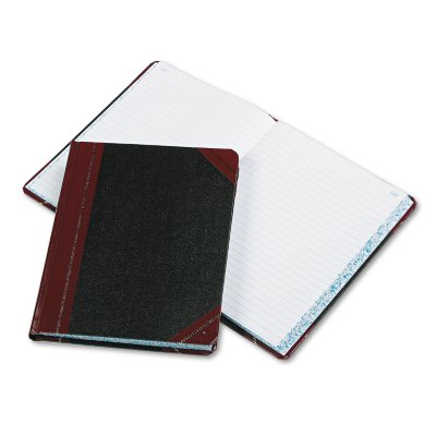 Boorum & Pease - Record/Account Book, Record Rule, Black/Red, 300 Pages - 9 5/8" x 7 5/8"