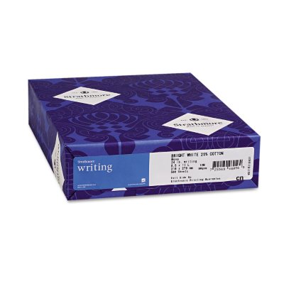 Strathmore - Writing 25% Cotton Fine Paper, 24lb, Natural White - Ream