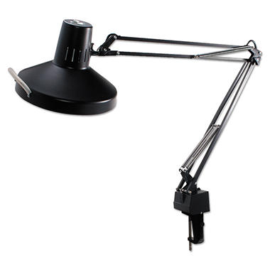Ledu Three-Way Incandescent/Fluorescent Clamp-On Lamp, Black  LEDL445BK