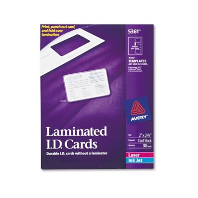 Avery Laminated I.D. Cards