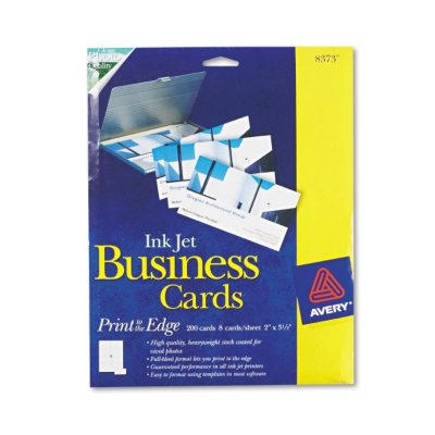 Avery 8373 - Perforated Business Cards, Inkjet, Glossy - 200 Cards
